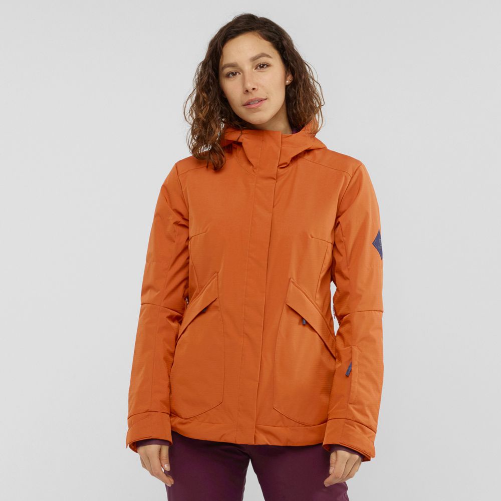 Chaqueta Esqui Salomon Mujer Naranjas - Salomon Argentina SNOW REBEL,837029-DNY